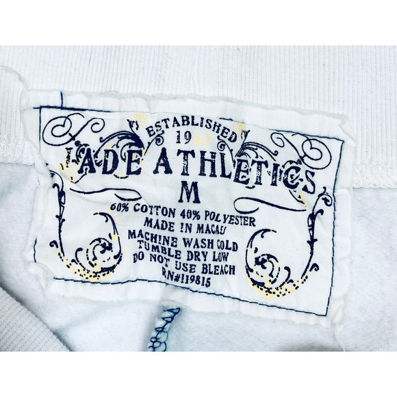 NWOT Jade Athletics Joggers Cropped White with Blue Size M - Picture 5 of 8